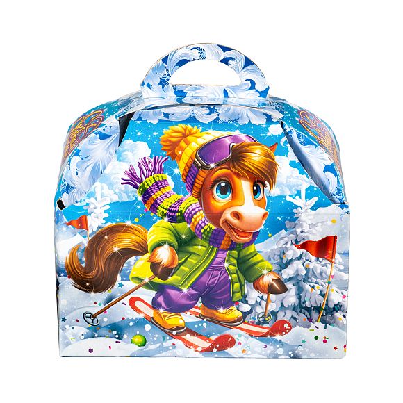 Сладкий новогодний подарок Лыжник