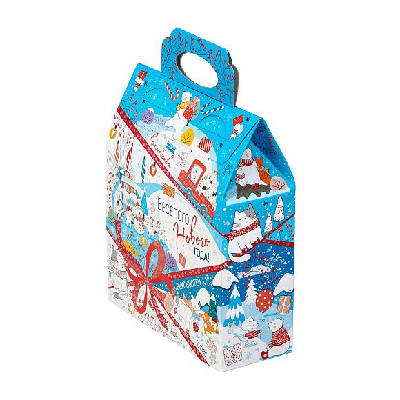 Сладкий новогодний подарок Сумочка Синее небо