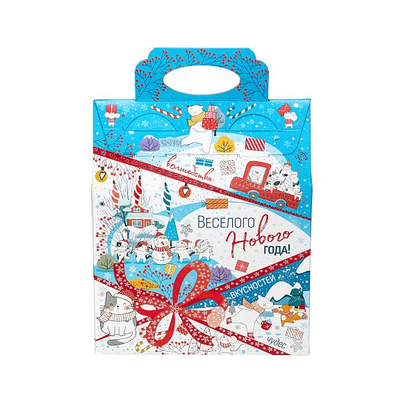 Сладкий новогодний подарок Сумочка Синее небо