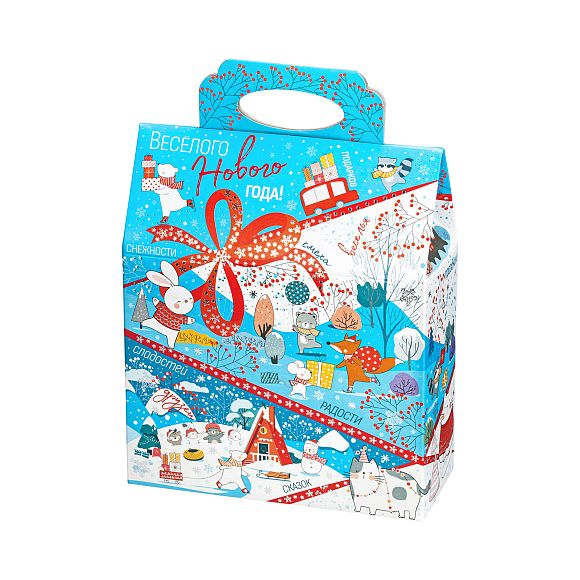 Сладкий новогодний подарок Сумочка Синее небо