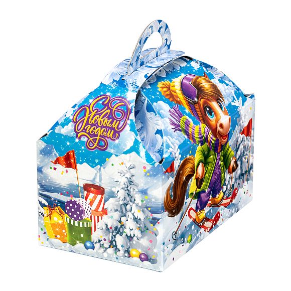 Сладкий новогодний подарок Лыжник